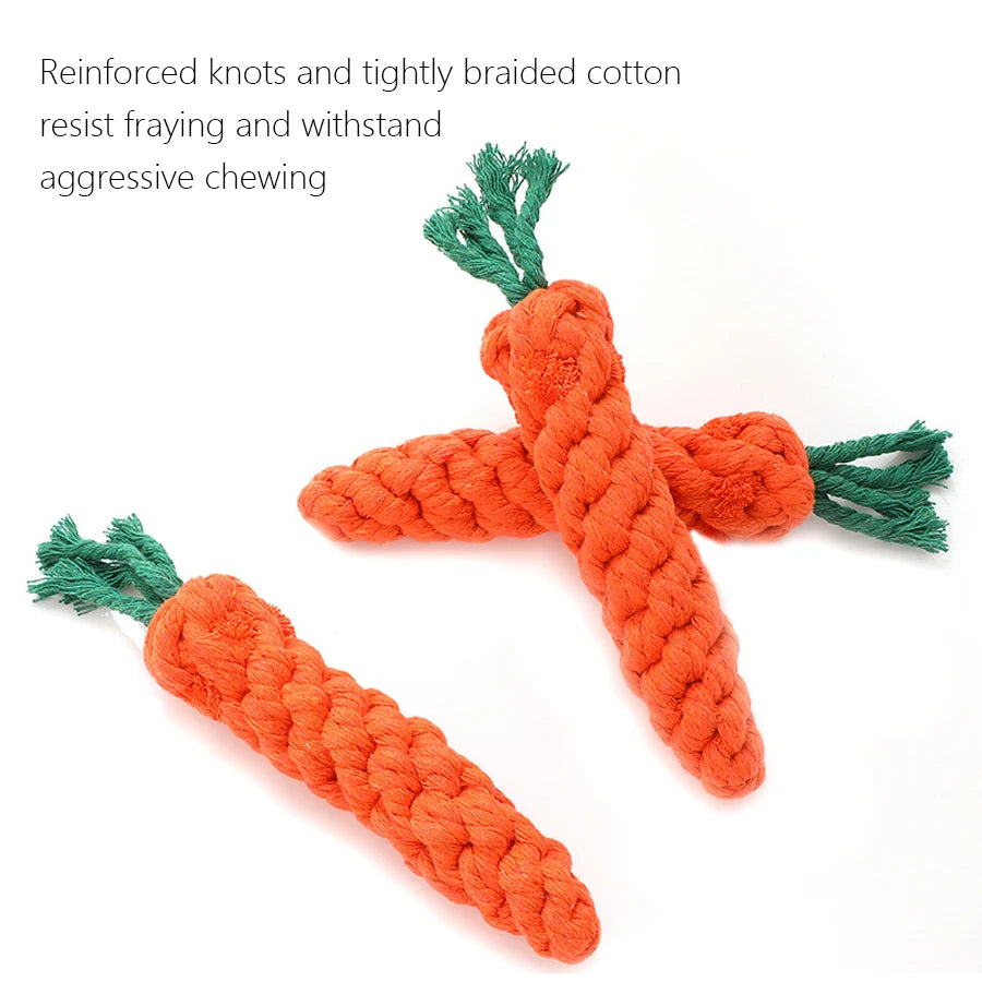 Crunchy Carrot Rope Chew Toy